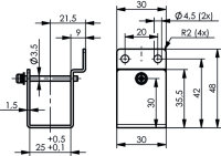 L-Halterung für Power Splitter (Telegärtner...