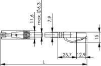 Patchkabel U/UTP Cat.6A, 0,5m MP8 500, LSZH, blau, 1:1...