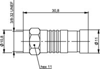 F-Kabelstecker cr 75 Ohm G2 (RG-59B/U), Kompressionsstecker (Telegärtner J01600A0014)