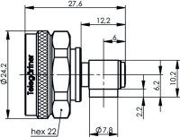 4.3-10 KABELWINKELSTECKER Löt/Löt Push-Pull G9...