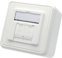 Modul-Aufnahme AP 80x80 2-fach 45° Auslass,...
