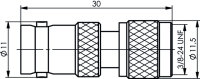 Adapter BNC - MINI-UHF (F-M) 210 (Telegärtner J01008F0072)