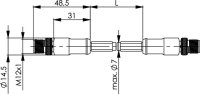 STX M12x1-M12x1 VL D-kod. Cat.5...