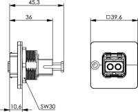 STX V14 Zentralverschr.-Flanschset SC-RJ Kupplung SM M...