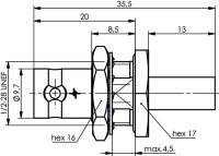 BNC-Kabeleinbaubuchse Cr/Cr G2 (RG-59B/U)...