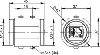 TOC Kupplung IP68 AMJ Kupplung K Cat.6A (Telegärtner J60029A0000)