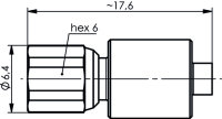 SMC-Abschlusswiderstand 50 Ohm (F) 1 Watt, 34 dB bei 2 GHz (Telegärtner J01176A0001)