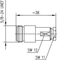N-Kabelbuchse 50 Ohm TA G1 (RG-58C/U), G5 (RG-223/U)...