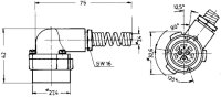 NF-Kabelwinkelstecker U 127/U-D, POM-Baj., für D=5,5...