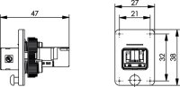 STX V4 Flanschset RJ45 Kupplung Cat.6 Class EA (ISO)...
