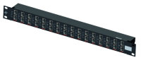 19" Durchf.-Panel 1HE, schwarz, 16 Port 32 x RJ45, 10GBit Eth. (Telegärtner J02022A0059)