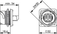 STX V1 Flanschset LC-D Kupplung SM M (Telegärtner...