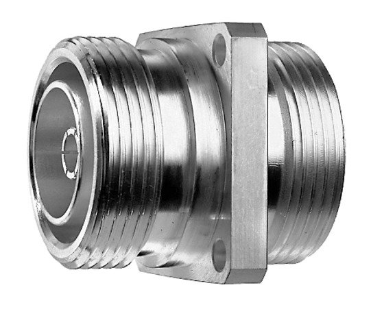 7-16 Kupplung 50 Ohm mit Flansch (F-F) SW 32; Ag/Ag (Telegärtner J01123A0007)