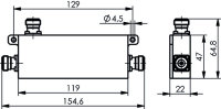 N Richtkoppler (f), 3 dB 698-2700 MHz, =-161 dBc...
