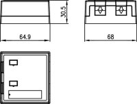 Modul-Aufn. 2-fach Ap compact 68x64...