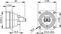 TOC Flanschset IP68 LC-D Kupplung APC SM...