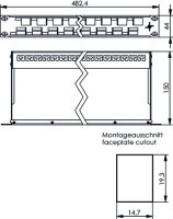 19" Modulträger 1HE, gewinkelt für 24...