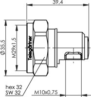 7-16 Normkopfstecker Ag/Ta (Telegärtner J01120D1157)