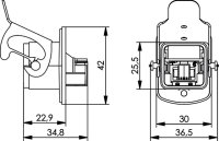 STX V5 Flanschset RJ45 Kupplung Cat.6 Class EA (ISO) M...