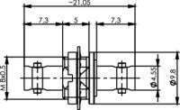 Mini HD-BNC Einbaukupplung (f-f), isoliert, 75 Ohm (Telegärtner J01293A0001)