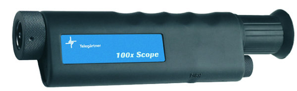 Mikroskop, 100-fach, inkl. Aufnahmen für ST und SC (Telegärtner N04001A0039)