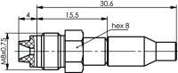 FME-Kabelbuchse Cr/Cr RG-174/U, RG-188A/U, RG-316/U...