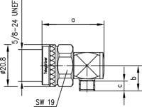 N-Kabelwinkelstecker G10 (UT-141) (Telegärtner...