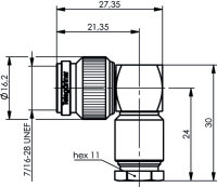 TNC-Kabelwinkelstecker 50 Ohm RG-174/U, RG-188A/U,...