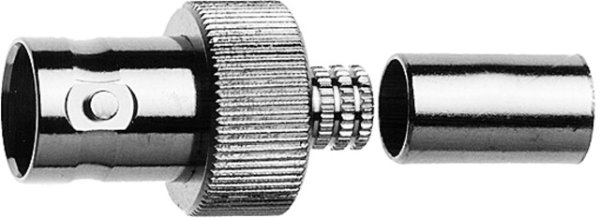 BNC-Kabelbuchse Cr 75 Ohm G2 (RG-59B/U) 0.6/3.7 (Telegärtner J01003A1369)