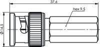 BNC-Kabelstecker TWIST-ON G2 (RG-59B/U), RG-62A/U...