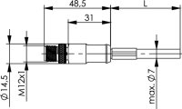 STX M12x1 VL D-kod. Cat.5 CP02FC00BSFUTP2207C5-1PUR-A0300...