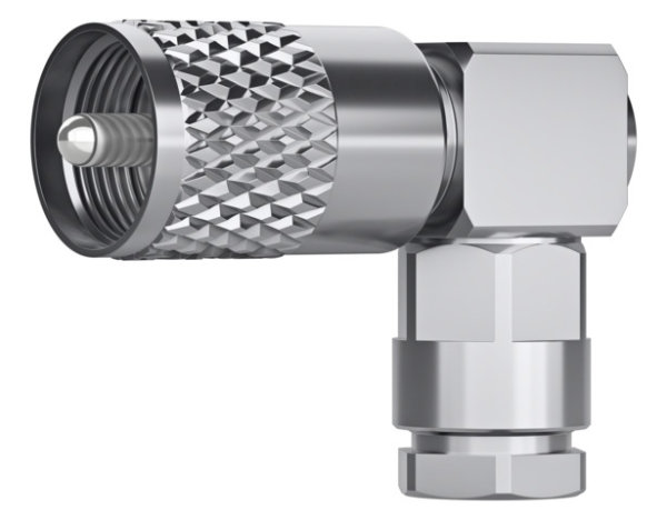 UHF-Kabelwinkelstecker lt/kl., 50 Ohm G30 (1.5/3.8) (Telegärtner J01040A0014)