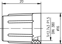 Schutzkappe für PH-Steckkopf tiefschwarz (RAL 9005)...