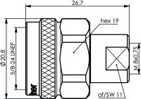 Adapter N-FME (M-M) 308 (Telegärtner J01027A0013)