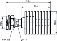 4.3-10 Abschlusswiderstand (m) Screw, 50 Ohm 10 W, 6 GHz...
