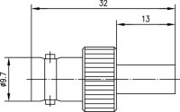 BNC-Kabelbuchse Cr 50 Ohm UG-1794/U, G1 (RG-58C/U)...