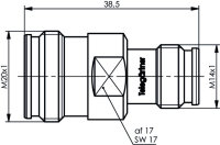 Adapter 4.3-10 auf 2.2-5 (f-f) (Telegärtner...