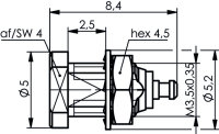 MMCX-Einbaubuchse Au 50 Ohm (Telegärtner J01341A0101)