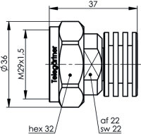 7-16 Abschlusswiderstand (m) 50 OHM (Telegärtner...