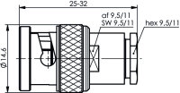 BNC-Kabelstecker löt UG-260 B/U; G2 (RG-59B/U)...
