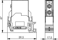 STX Tragschienen-Verbinder ST Duplex Kupplung SM/MM...