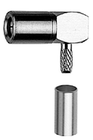 SSMB-Kabelwinkelbuchse Cr Au RG-178B/U, RG-196A/U (Telegärtner J01191A0041)