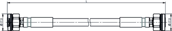 2.2-5 Jumper-Kabel 1/4" Flex, IP67 L=3.0m, mS-mS, G20 (1/4" Flex), JMPR/30EEL (Telegärtner L00012Q0179)