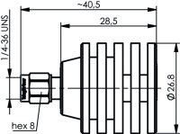 SMA-Abschlusswiderstand (m), 50 Ohm 5 W, 18 GHz...