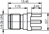 SMA-Buchse (TA) für LTP 50 Ohm 905 (Telegärtner...