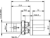 BNC-Kabeleinbaubuchse Cr G2 (RG-59B/U) mit Isolierflansch...