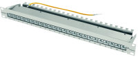 19" Patch Panel geschirmt,1HE, RAL 7035 MPP24-HS K Class EA 500 (Telegärtner J02023A0052)