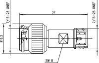 Adapter TNC - R-TNC; 50 Ohm (m - f reverse);...