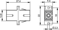 SC Kupplung, Singlemode und Multimode Keramikhülse,...