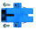 SC Kupplung, Singlemode und Multimode Keramikhülse, Kunststoffgehäuse blau (Telegärtner J08081A0000)